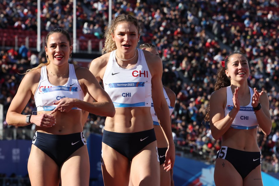 La impecable semifinal del equipo chileno femenino en el 4×100 de atletismo