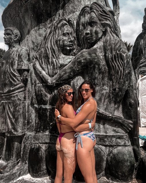 Melita y Antonia Abraham sacaron suspiros en sus vacaciones en Playa del Carmen