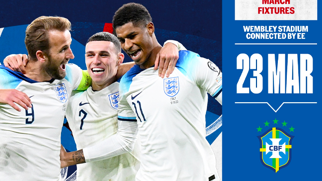 Brasil confirmó un nuevo amistoso internacional ante Inglaterra en Wembley