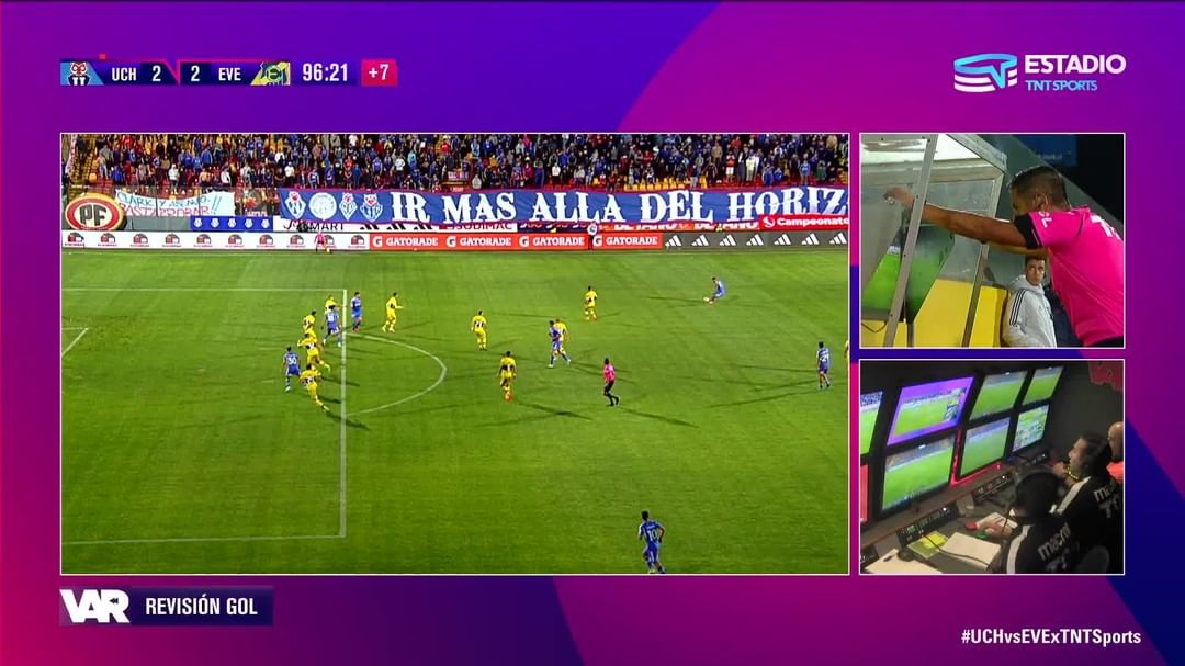 Con revisión del VAR: El gol anulado a Palacios en la U en el final del duelo con Everton