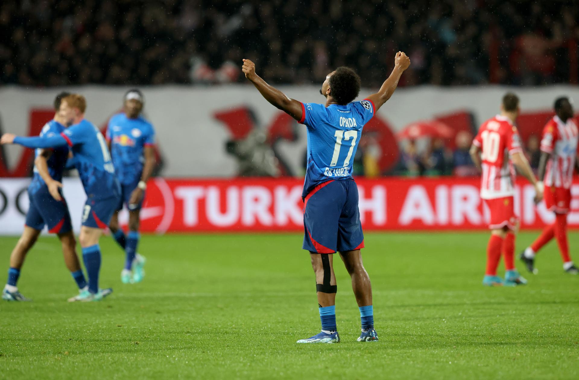 Leipzig doblegó a Estrella Roja y aseguró su pasaje a octavos de la Champions