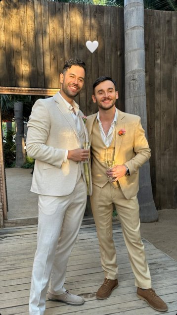 Así fue el matrimonio de Tomás González y su novio Juanes