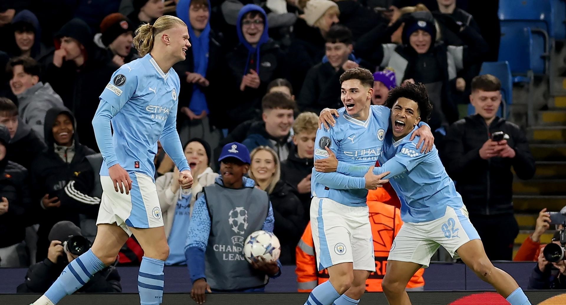Haaland, Foden y Alvarez comandaron remontada de Manchester City ante Leipzig en la Champions