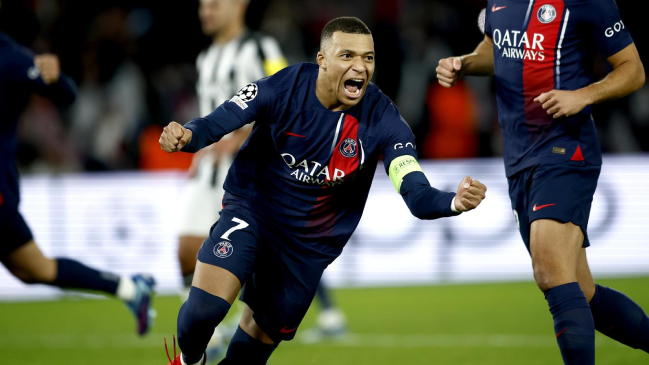 Mbappé marcó sobre la hora para el empate de PSG ante Newcastle en Champions