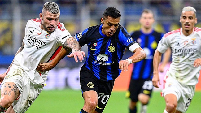 Inter y Alexis visitan a Benfica con la misión de tomar el liderato de su grupo en la Champions