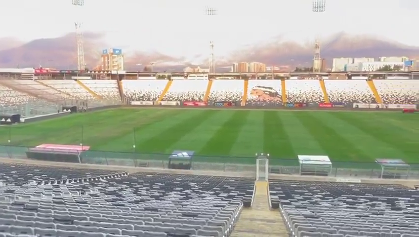 Así luce la cancha del Monumental para el duelo de Colo Colo y Unión Española