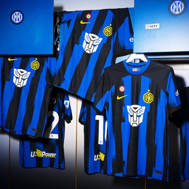 Inter presentó camiseta con cinéfila publicidad de “Transformers”