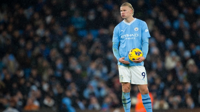 Haaland fue baja de última hora en Manchester City ante Luton Town por lesión