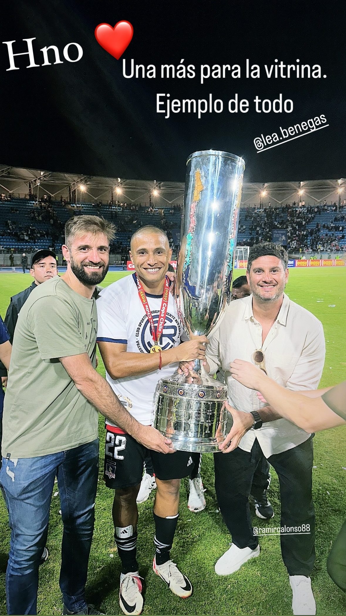 En Argentina destacaron el especial festejo de Leandro Benegas en la Copa Chile