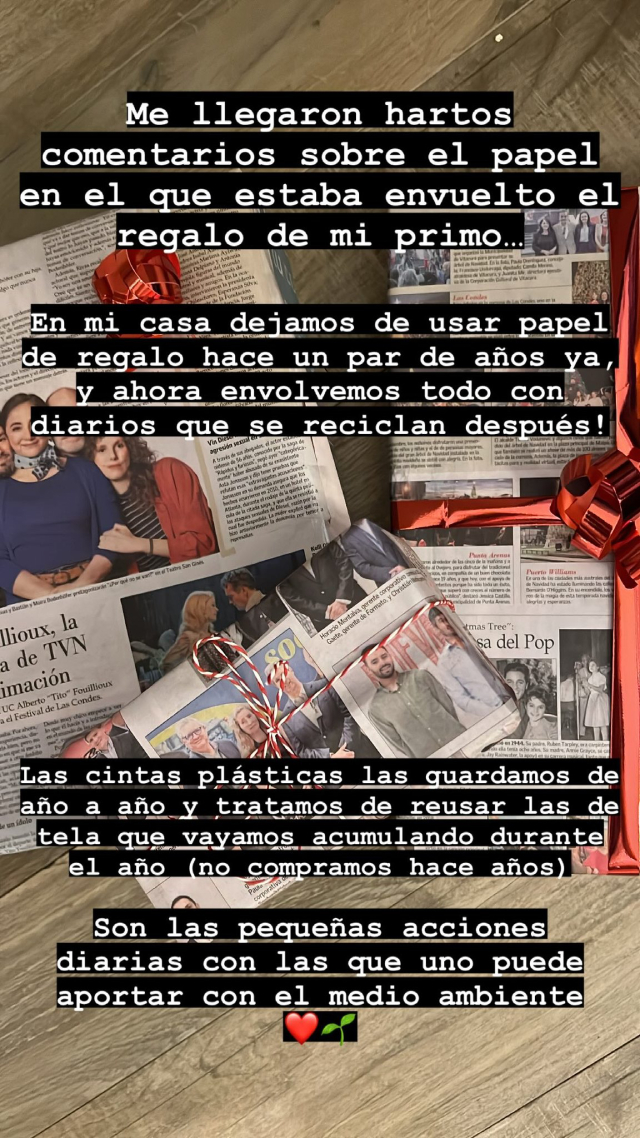 Martina Weil se defendió de críticas por regalos navideños envueltos en papel de diario