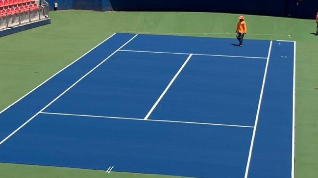 Court Central del Estadio Nacional está listo para recibir la serie de Copa Davis entre Chile y Perú