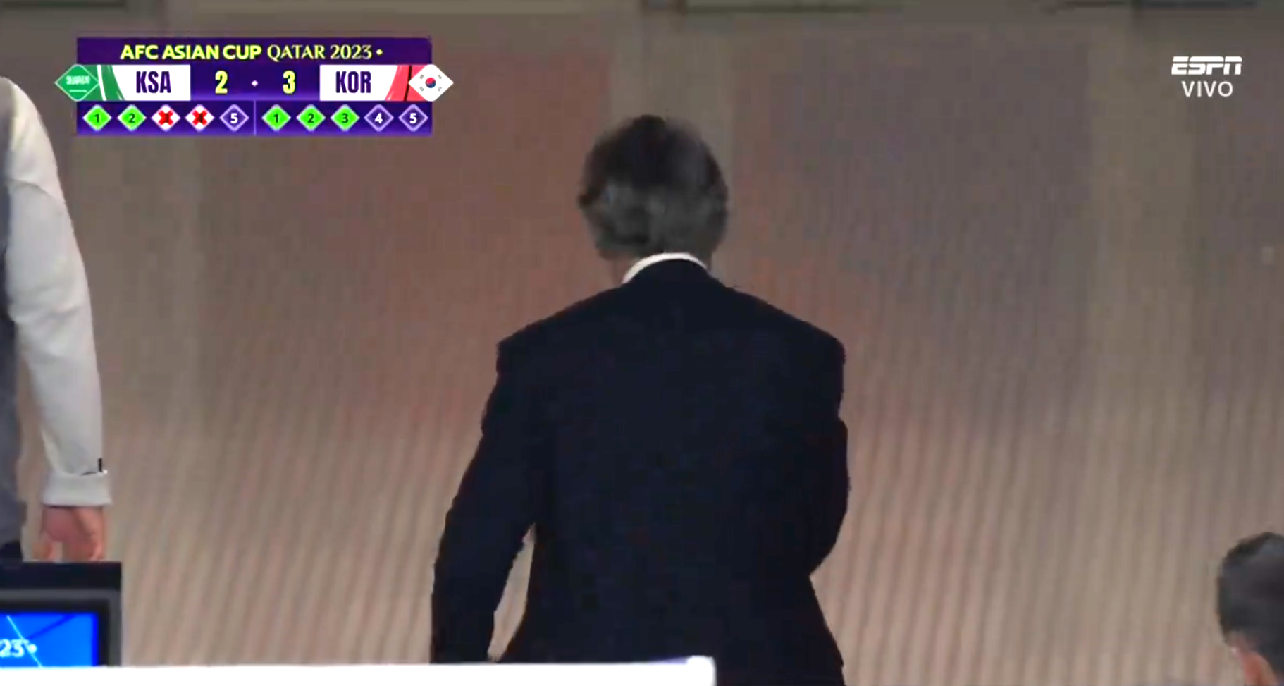 El gesto de Roberto Mancini en la Copa de Asia que generó molestia en Arabia Saudita