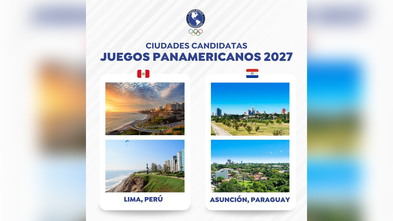 Asunción y Lima son las candidatas oficiales para los Juegos Panamericanos 2027