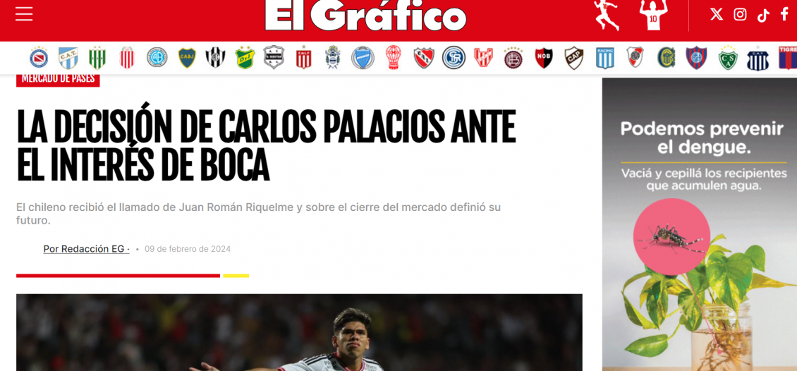 “Fin de la novela”: La reacción en Argentina ante la decisión de Palacios de seguir en Colo Colo