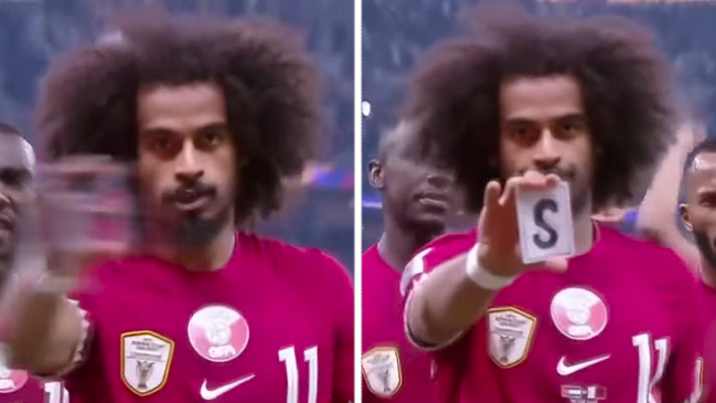 Afif festejó con un truco de magia el gol que dio la Copa Asia a Qatar
