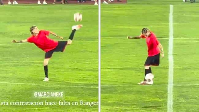 [VIDEO] Marcianeke acaparó miradas en la despedida de Nicolás Peric