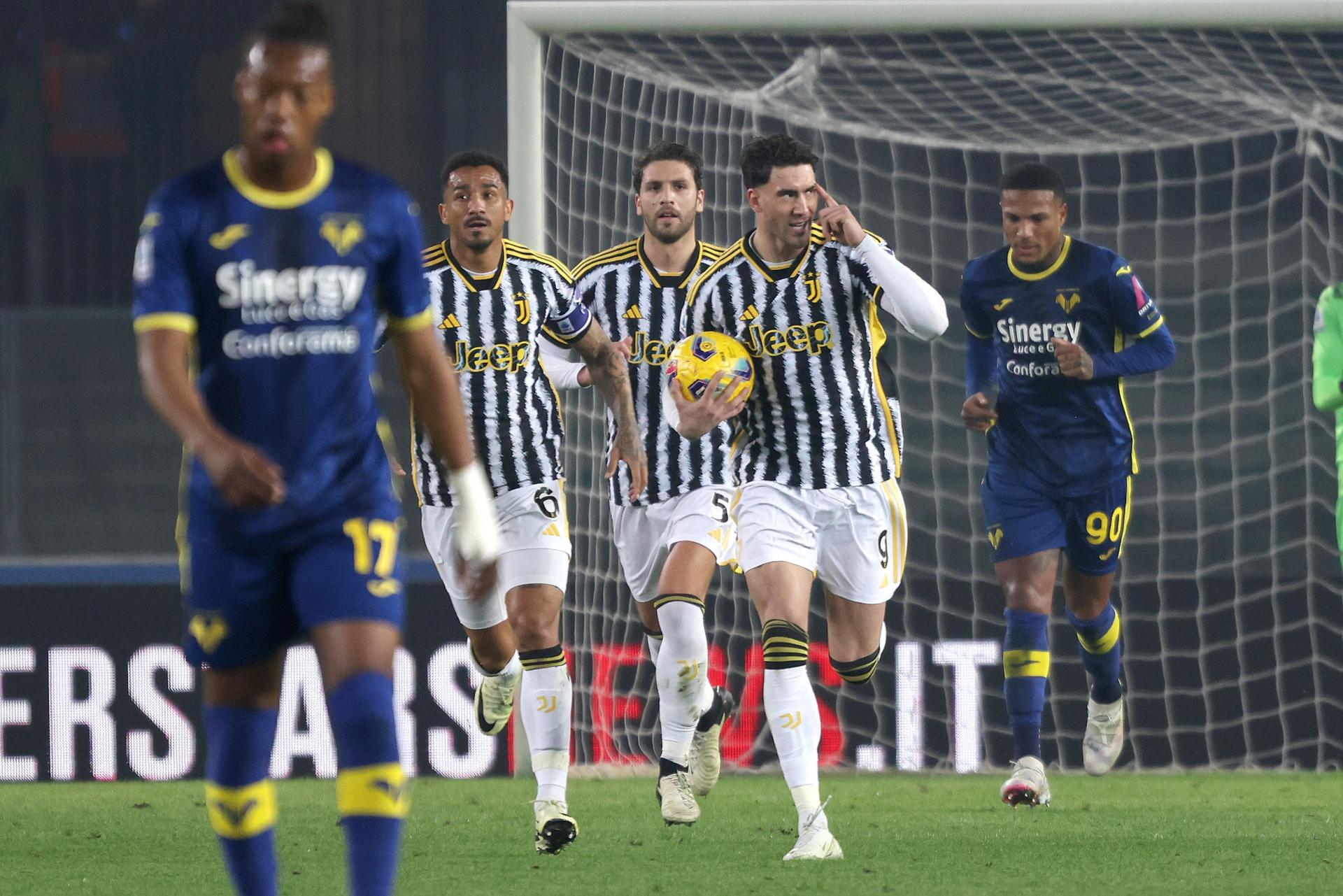 Juventus cedió puntos ante Hellas Verona y sigue estancado en la pelea por la cima en la Serie A