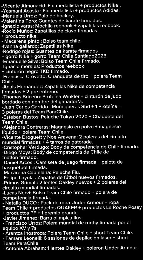 Deportistas chilenos rifarán indumentaria que utilizaron en Santiago 2023 en favor de afectados por incendios