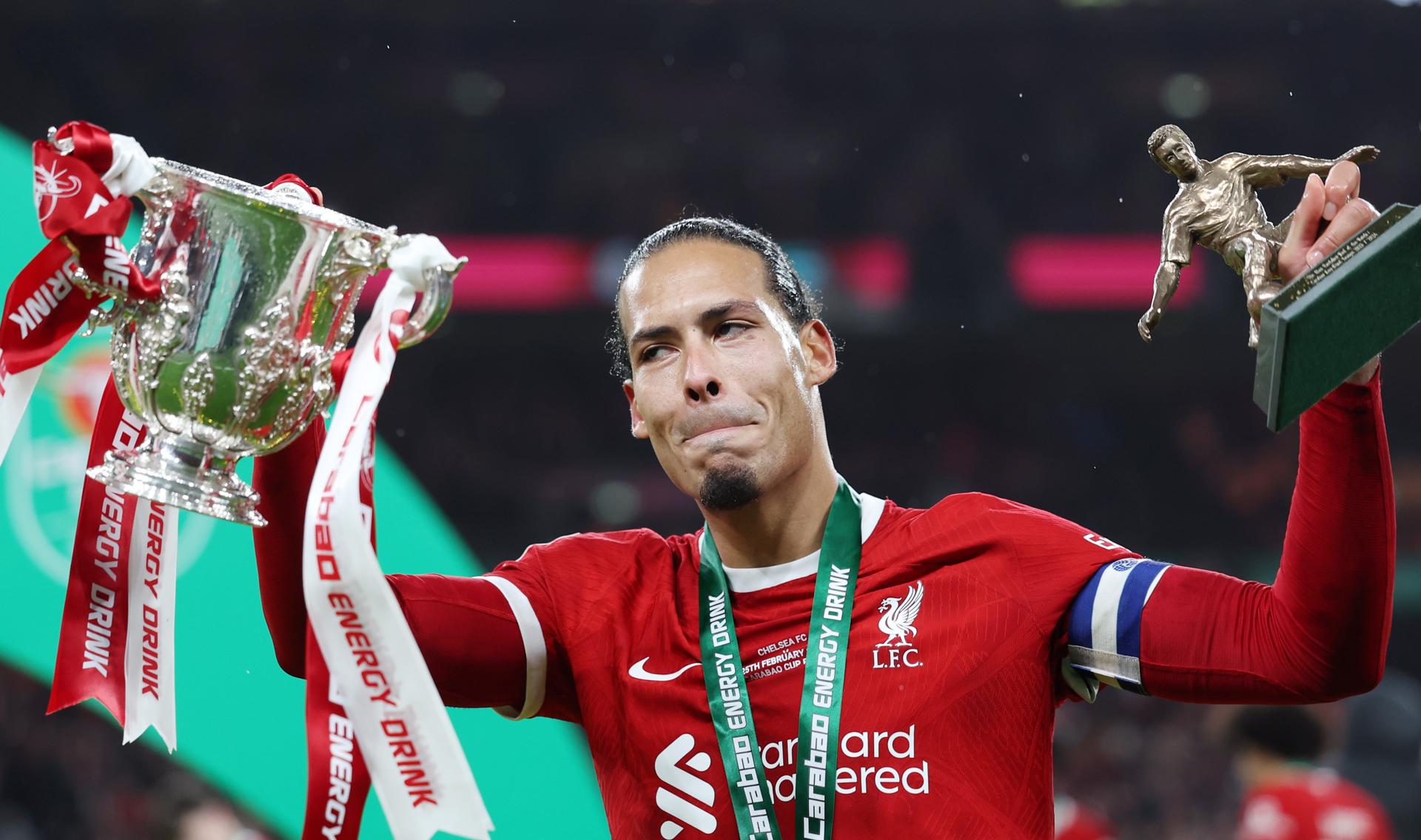Van Dijk fue el héroe de Liverpool en la final ante Chelsea en la Copa de la Liga