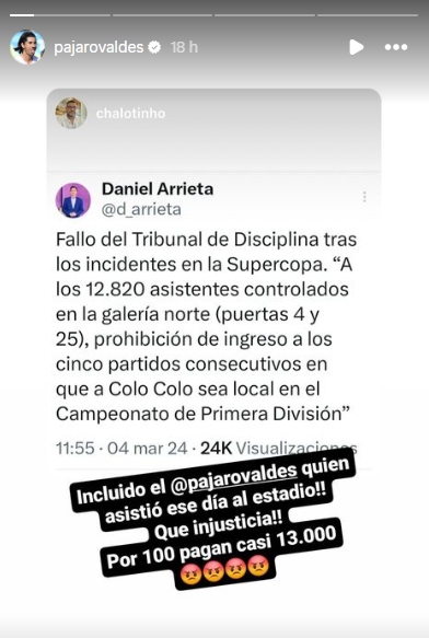 Jaime Valdés y Edmundo Valladares aparecen entre los 12.820 hinchas castigados