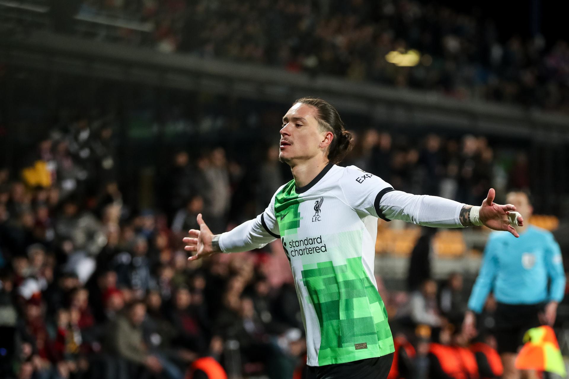 Europa League: Darwin Núñez brilló con doblete en paliza de Liverpool a Sparta Praga