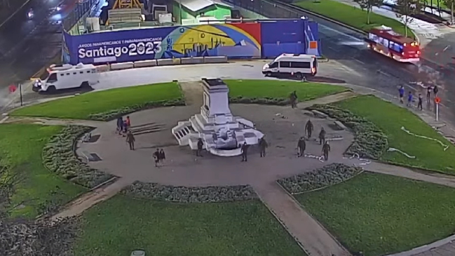 Carabineros dispersó celebración de hinchas de U. de Chile en el sector de Plaza Italia