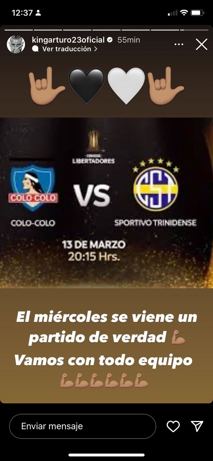 Arturo Vidal se burló de la U al día siguiente de perder el Superclásico