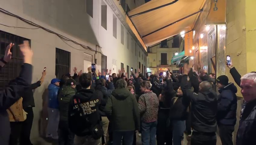 Hinchas de Inter de Milán se hicieron sentir en Madrid en la previa del duelo con Atlético