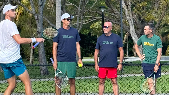Nicolás Jarry tuvo su último entrenamiento en Miami previo viaje a Montecarlo