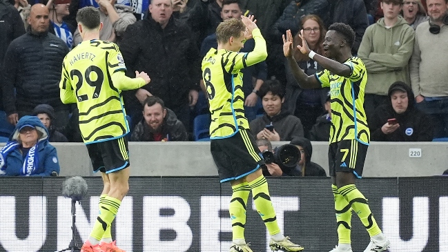 Los goles de la valiosa victoria de Arsenal ante Brighton en la Premier League