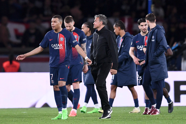 Mbappé y un cruce poco amistosos con Luis Enrique