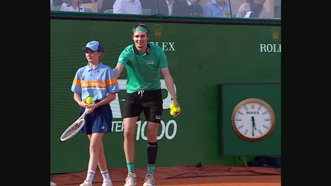 Alexander Bublik hizo jugar un punto a una pelotera en su duelo ante Borna Coric en Montecarlo