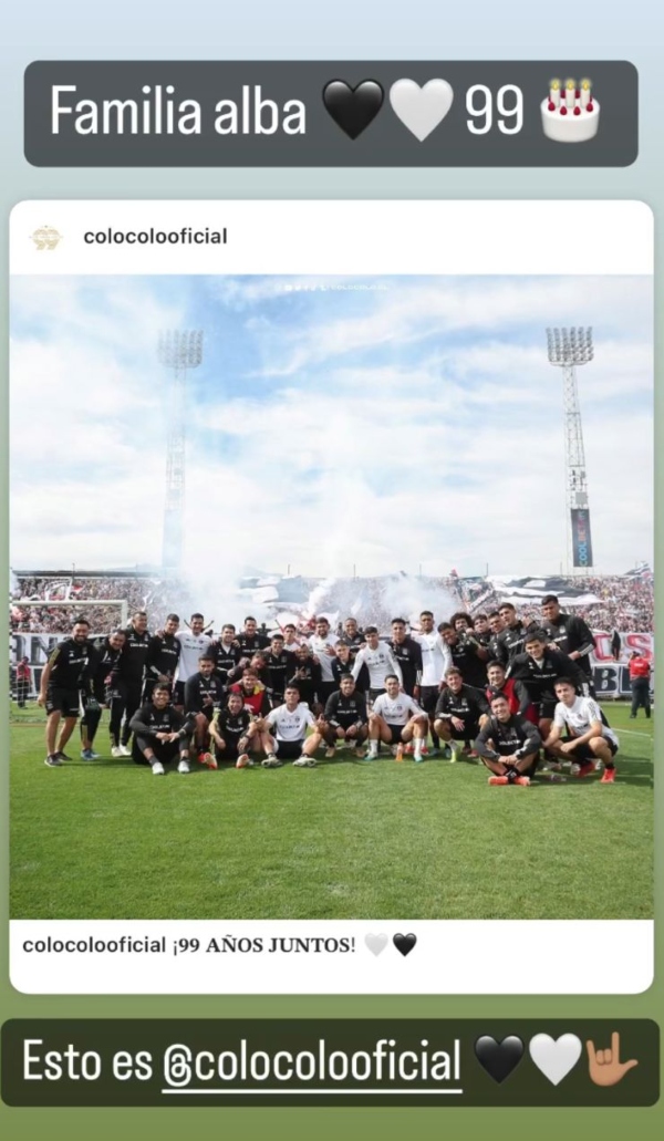 La celebración de Arturo Vidal por los 99 años de Colo Colo