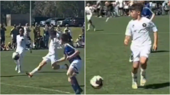 Tienes que verlo: Los hijos de Messi y Suárez ya se entienden en la cancha