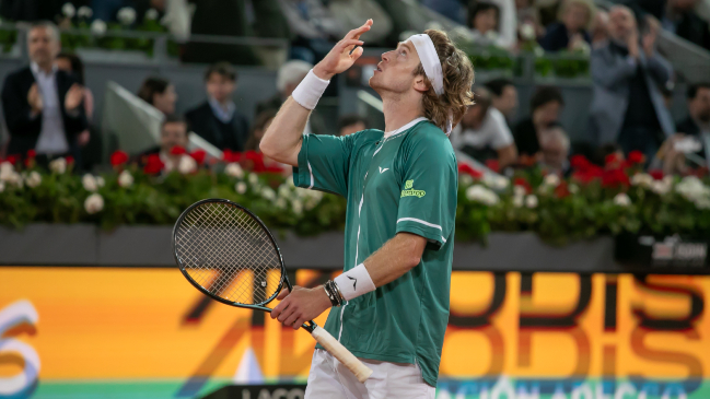 Andrey Rublev tuvo una impecable faena para alcanzar la final del Masters 1.000 de Madrid