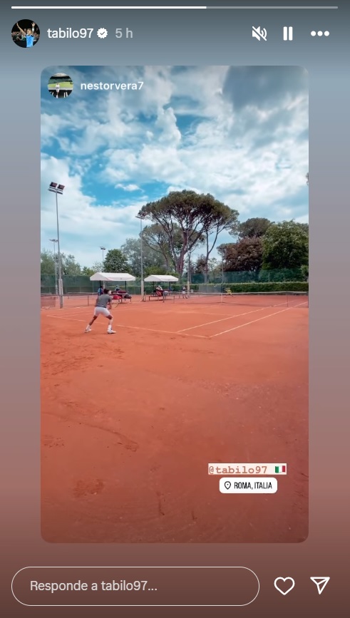 Alejandro Tabilo ya entrena en suelo italiano para el Masters de Roma