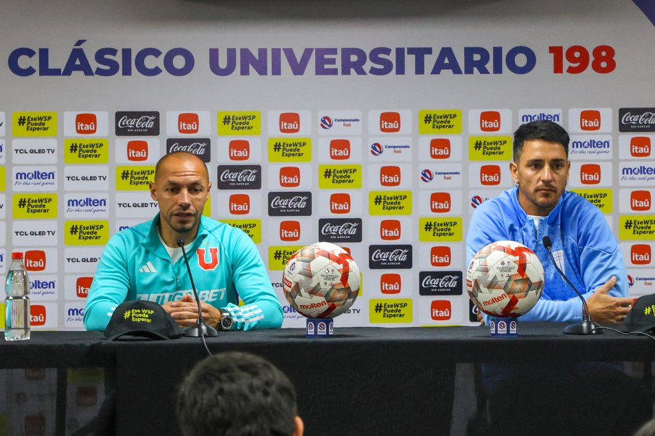 Marcelo Díaz y Fernando Zampedri reconocieron la cancha del Estadio Nacional de cara al clásico