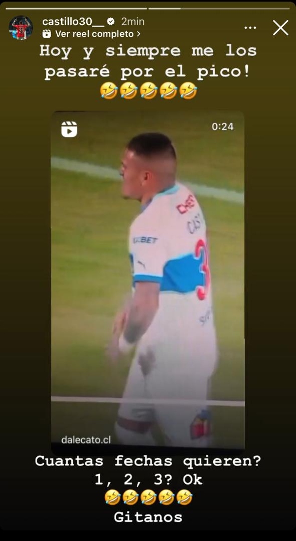 Nicolás Castillo provocó a hinchas de la U con gestos obscenos y lo celebró en redes sociales