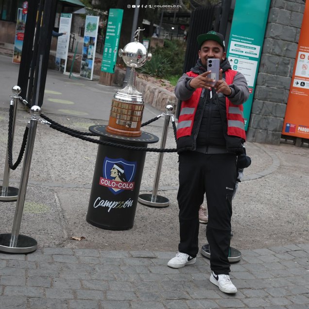Hinchas de Colo Colo se fotografiaron con la Libertadores en icónicos puntos de la Región Metropolitana