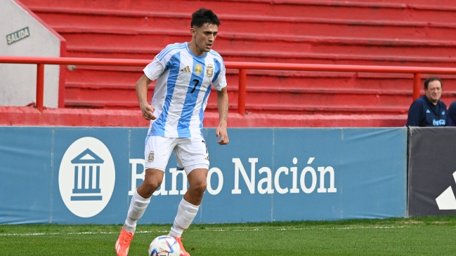 Pablo Solari anotó en la goleada de Argentina ante Paraguay en categoría sub 23