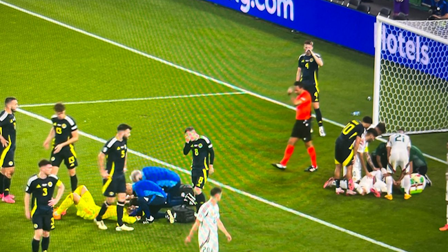 El TERRIBLE golpe que sufrió jugador de Hungría y preocupó a todos en la Eurocopa