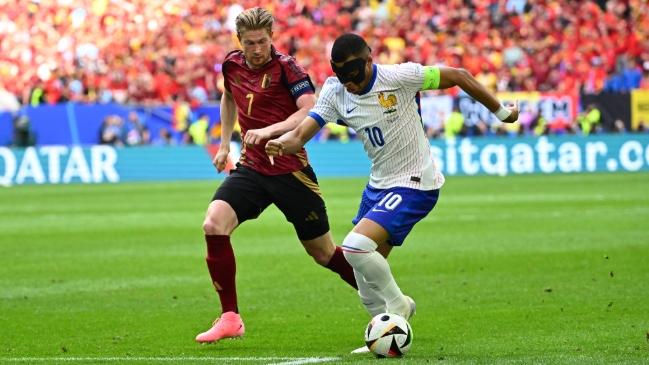 Sobre la hora Francia logró inclinar el marcador a su favor y venció a Bélgica en la Eurocopa 2024