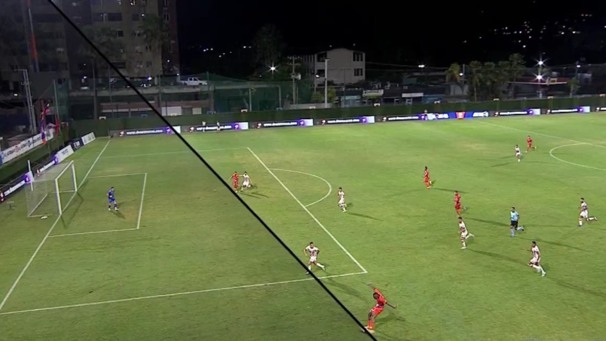 La insolita línea del offside que trazaron en el VAR en Venezuela