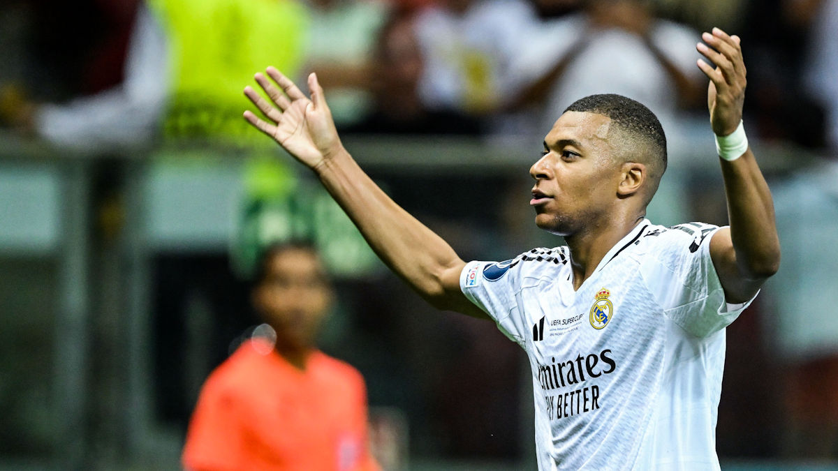 Kylian Mbappé tuvo debut de ensueño con Real Madrid al anotar en la Supercopa de Europa