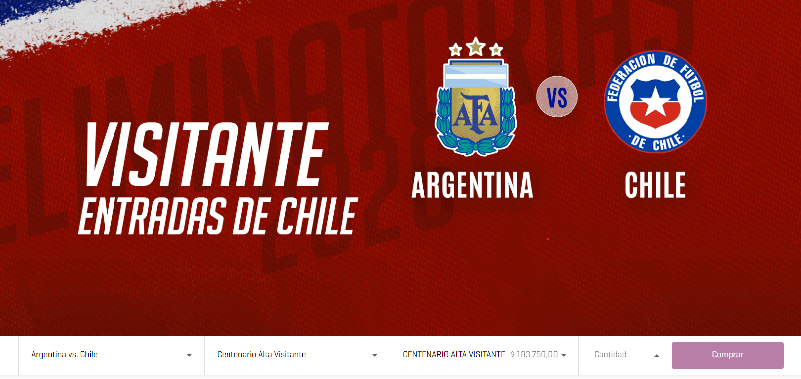 Los DESMEDIDOS PRECIOS de las entradas para los chilenos en el partido contra Argentina