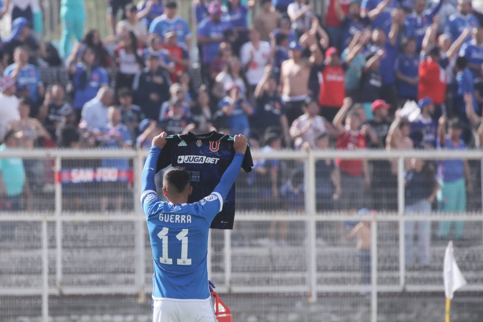 La emotiva dedicatoria de Nicolás Guerra a Cristóbal Campos al anotar en el U. de Chile vs Palestino