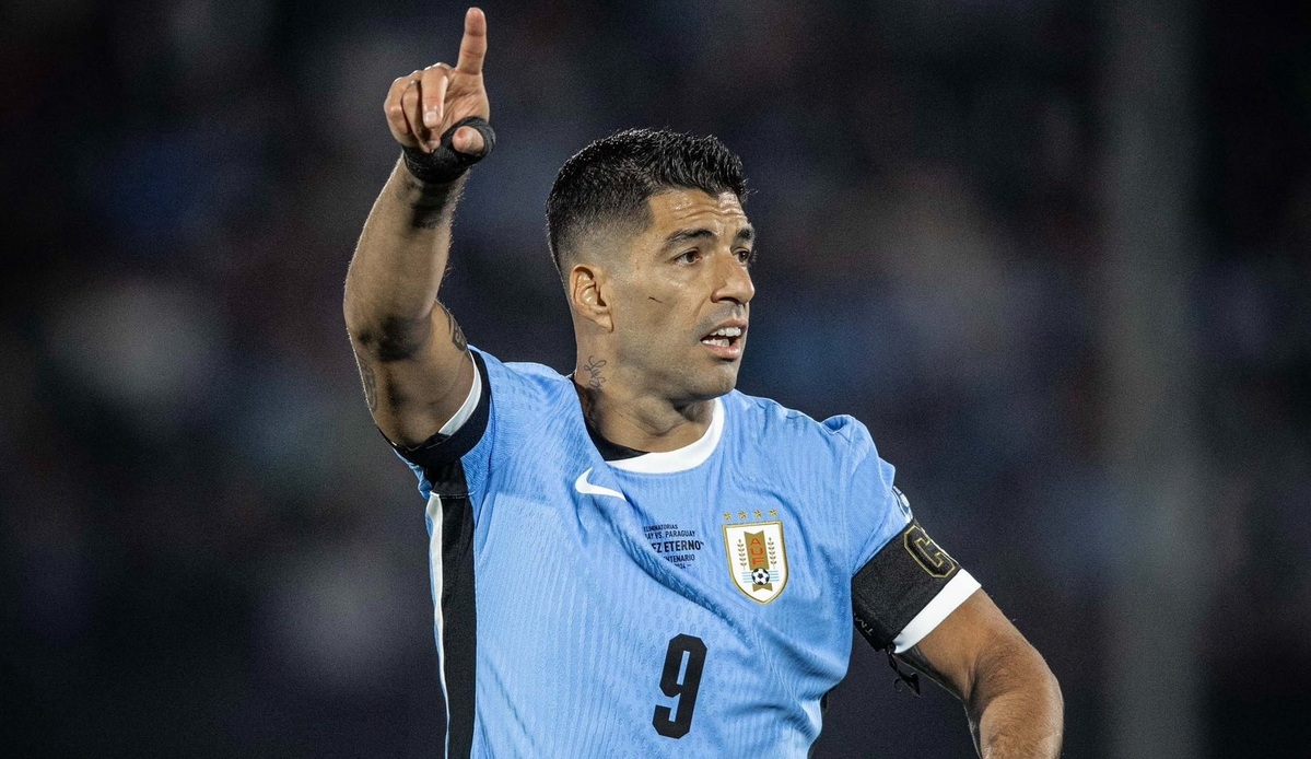 Luis Suárez no pudo celebrar en su despedida de la Selección de Uruguay