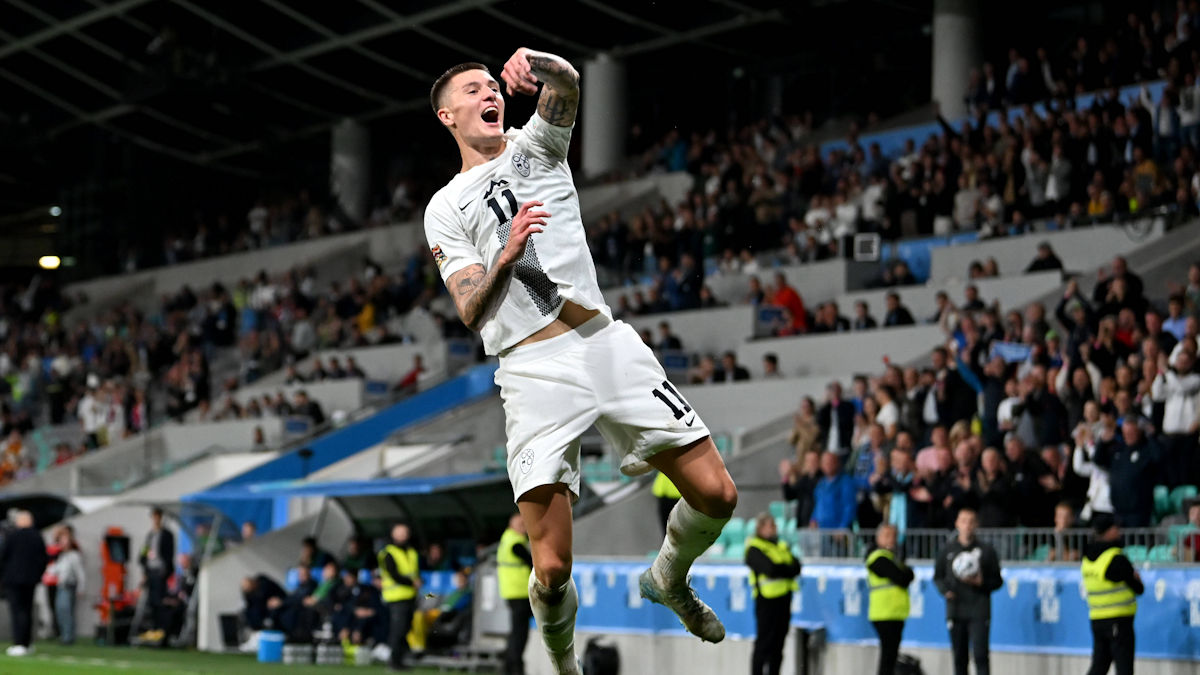 Eslovenia arrasó con Kazajistán en la Nations League gracias al poderío goleador de Benjamin Sesko