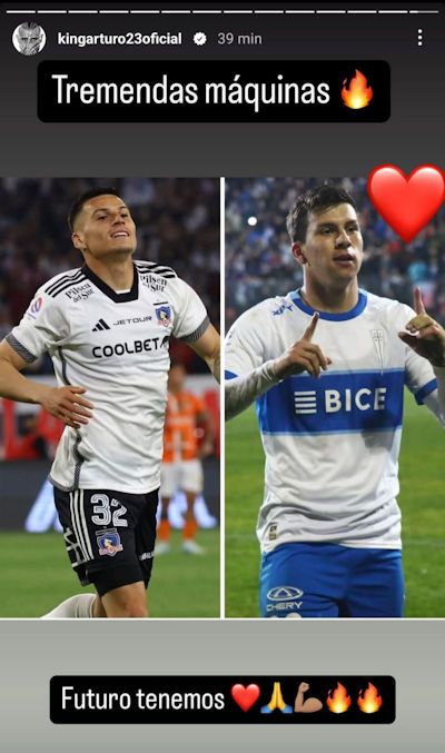 Arturo Vidal se deshace en elogios para un compañero y otra figura de la UC