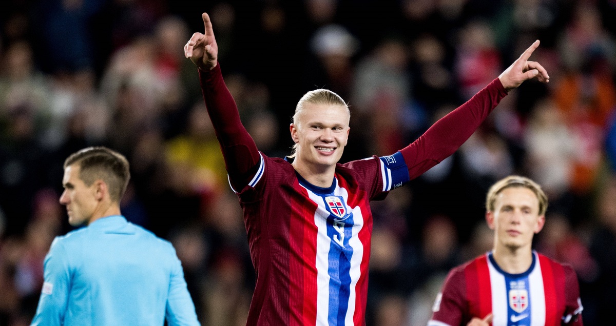 Erling Haaland se inscribió con letras doradas en la historia de la Selección de Noruega